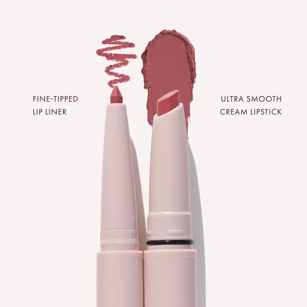 NWT Wander Beauty Women Lipsetter Dual Lipstick & Liner ,Roaming Rose-OS